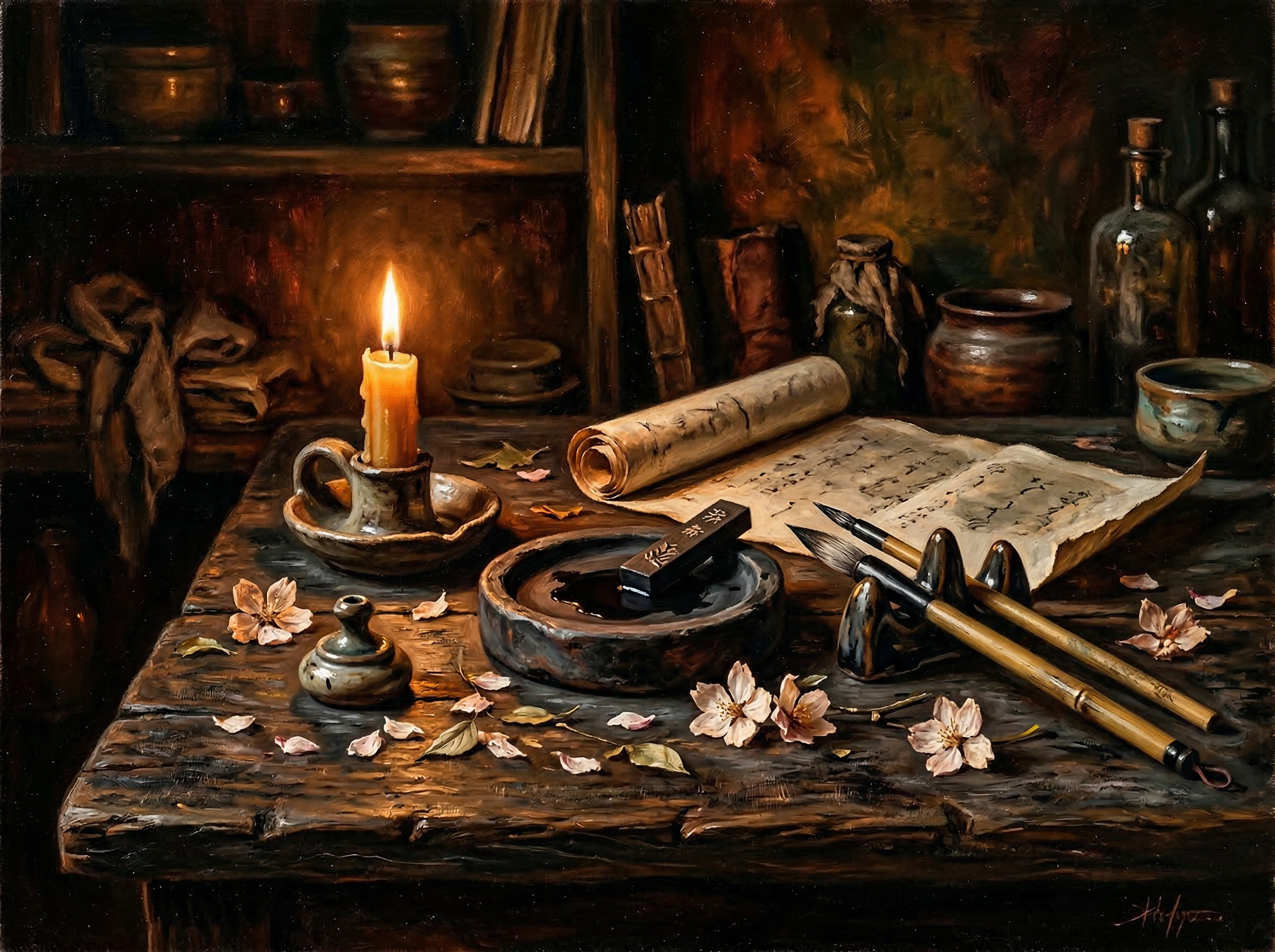 Artist workspace atmosphere